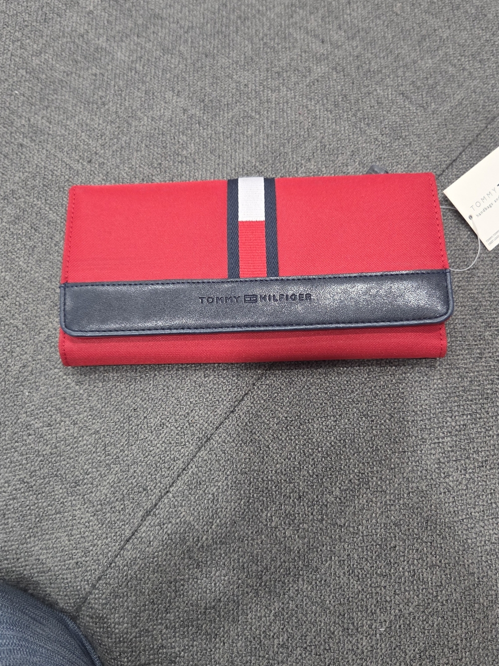 Tommy Hilfiger Red, Navy and White Tricolor Men’s Wallet